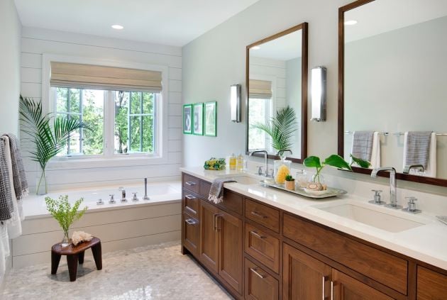 Six Sensational Hardwood Bathrooms | Home Improvement